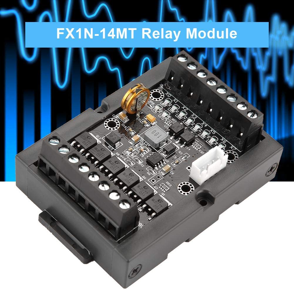 Tarjeta de control industrial PLC FX1N-14MT El módulo de retardo de relé programable con Shell puede realizar miles de funciones, 10-28VDC