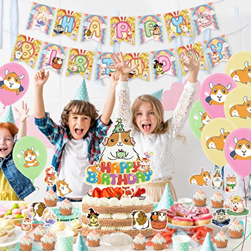 Aikei Guinea Pig Theme Birthday Party Decorations Supplies For Kids With Birthday Banner,Cupcake Toppers And Latex Balloons For Guinea Pig Party Dec #TOP4