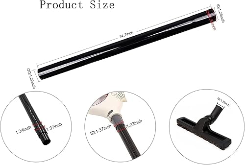Miniatura 8 de Paquete de 10 accesorios de vacío para accesorios de aspiradora de tienda, accesorios de vacío de 1 14 pulgadas con cepillo de piso de madera dura,