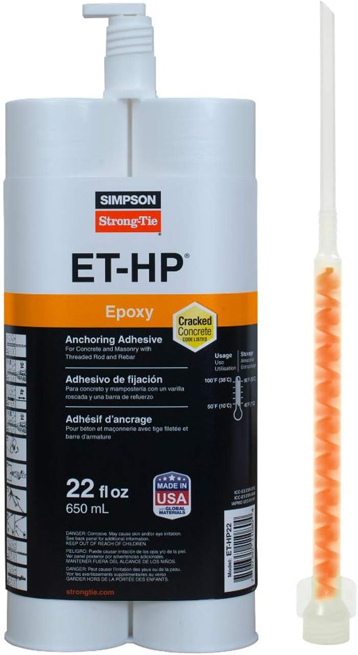 SIMPSON STRONG TIE ET-HP22-N Nozzle Epoxy Tie Cartridge with Nozzle & Extension