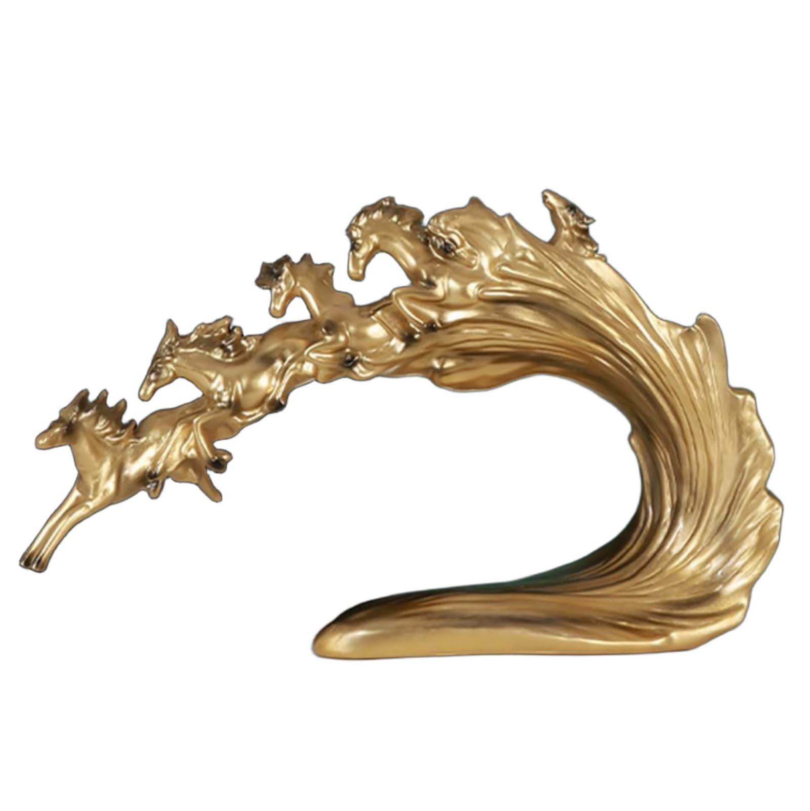 Sculpture de cheval figurine décorative or pour statue de table