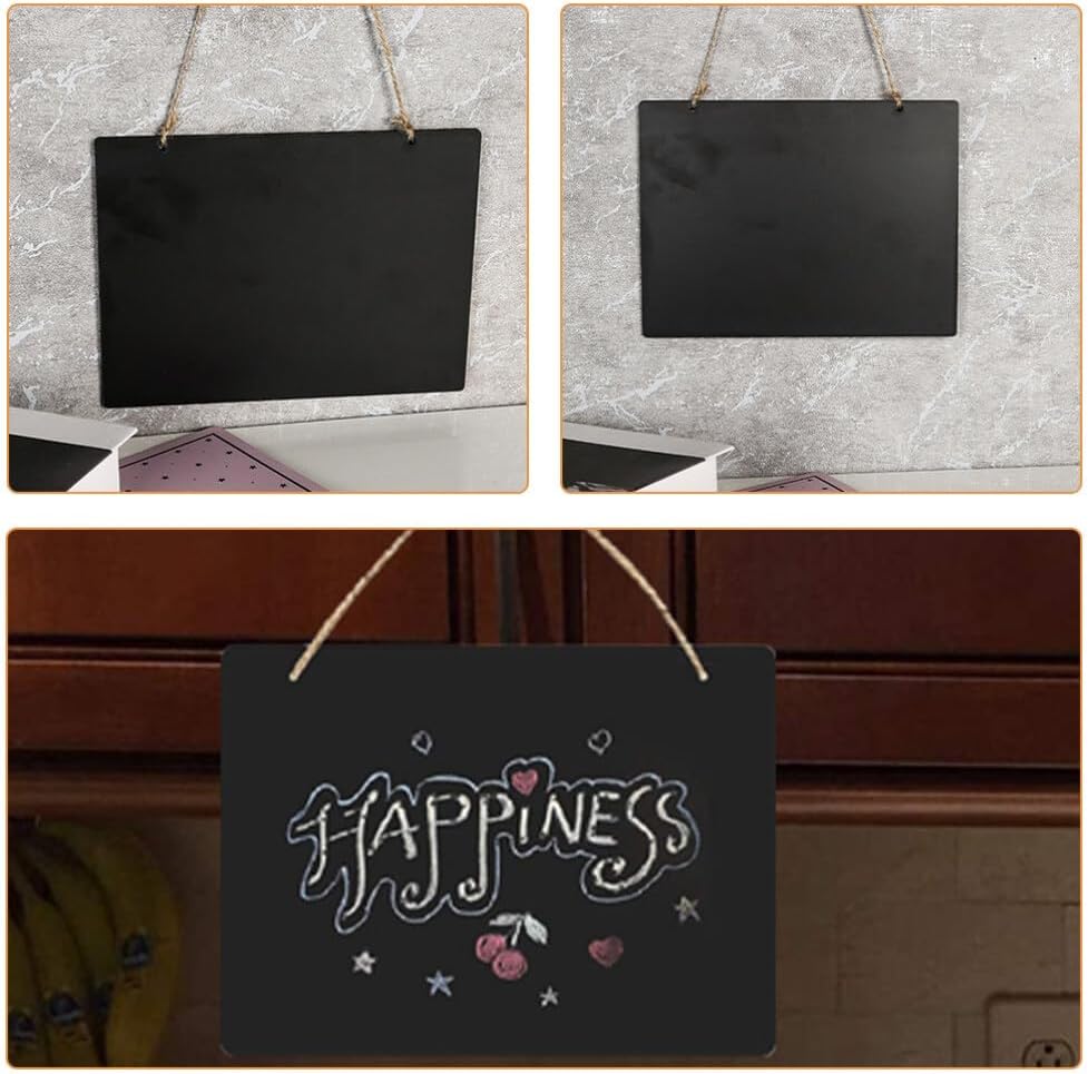 Hanging Chalkboard Sign 8pcs Wooden Price Tag Boards Wood Message Board Set