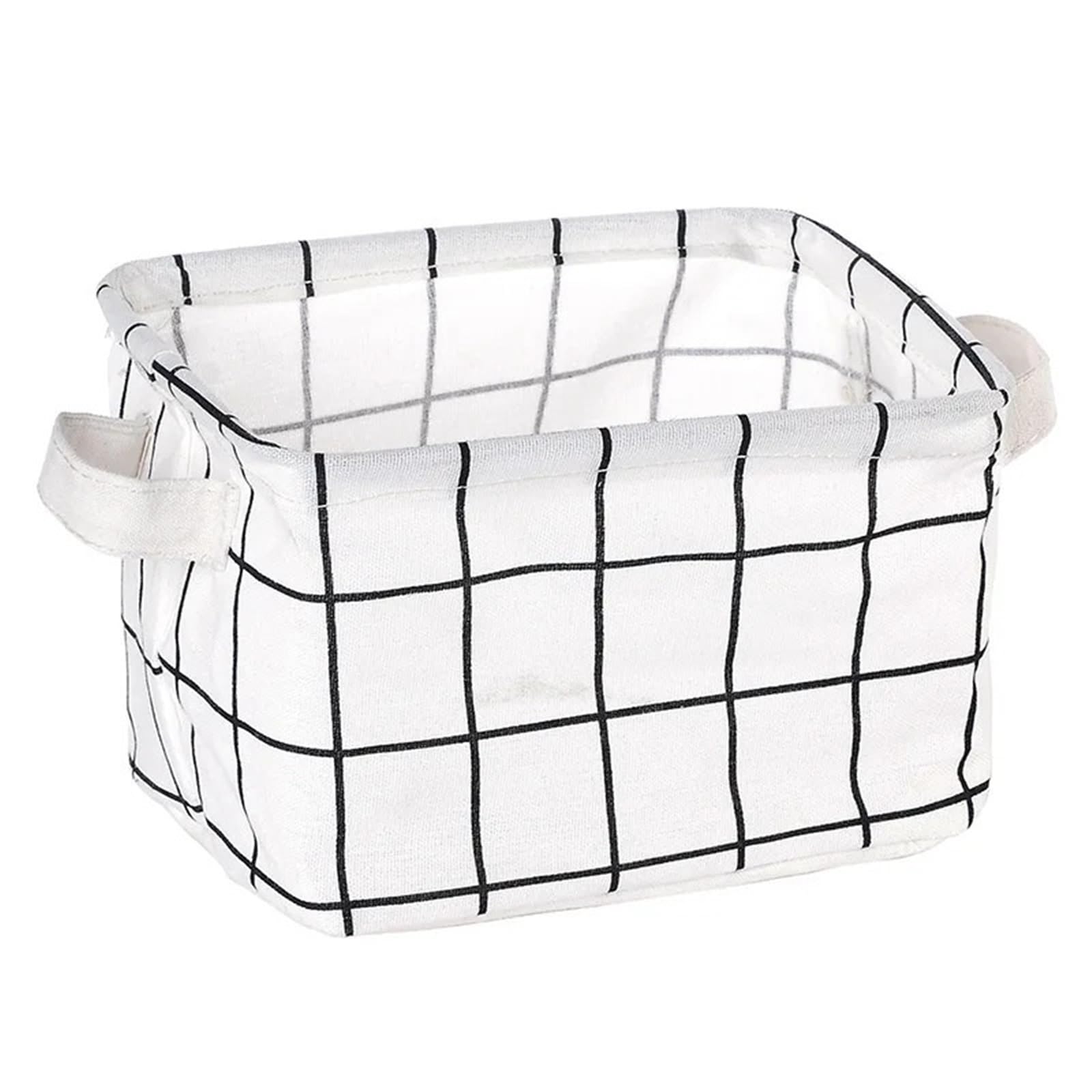 EWUHYFP Storage Boxes Toy Storage Fabric Foldable Basket Cotton And Hemp Desktop Box Small Fresh Waterproof(Color2)