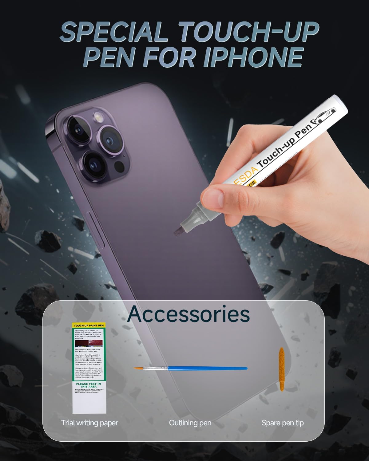 Amazon.com: BIOOICH Pink(SP100) Touch Up Paint for iPhone 16/16