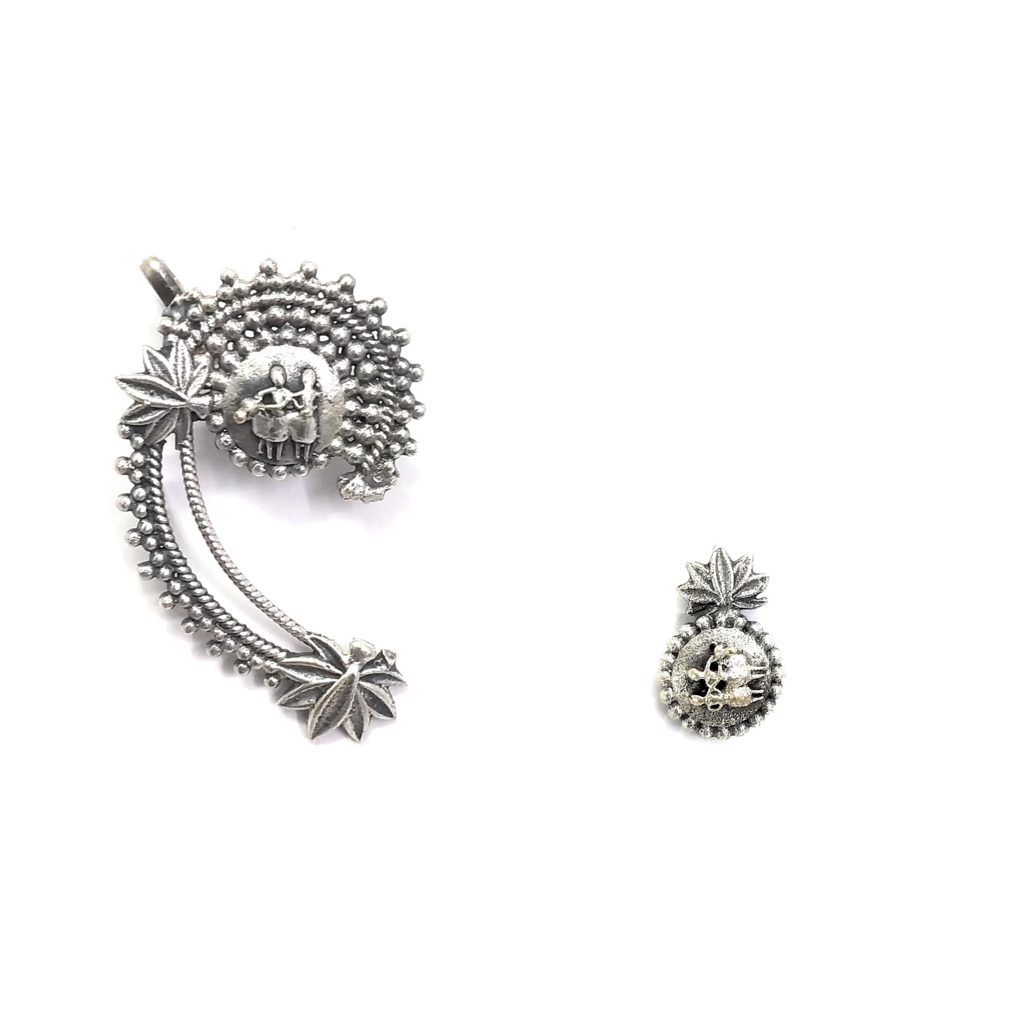 Dulcett India Earcuffs for Women and Girls | Silver Replica Hand Made Mismatch Ear cuffs Earrings For Women & Girls | Oxidised Silver Earrings With Ear cuffs For Women and Girls (B0DBLYRSYN) Amazon Price History, Amazon Price Tracker