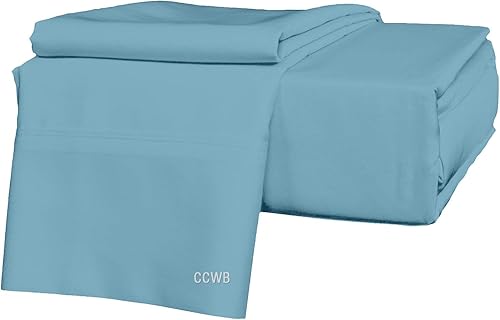 Trendbeddingmart - Sábana bajera ajustable (100 % algodón egipcio, 600 hilos, resistente a las manchas, hipoalergénica, tamaño king, azul profundo)