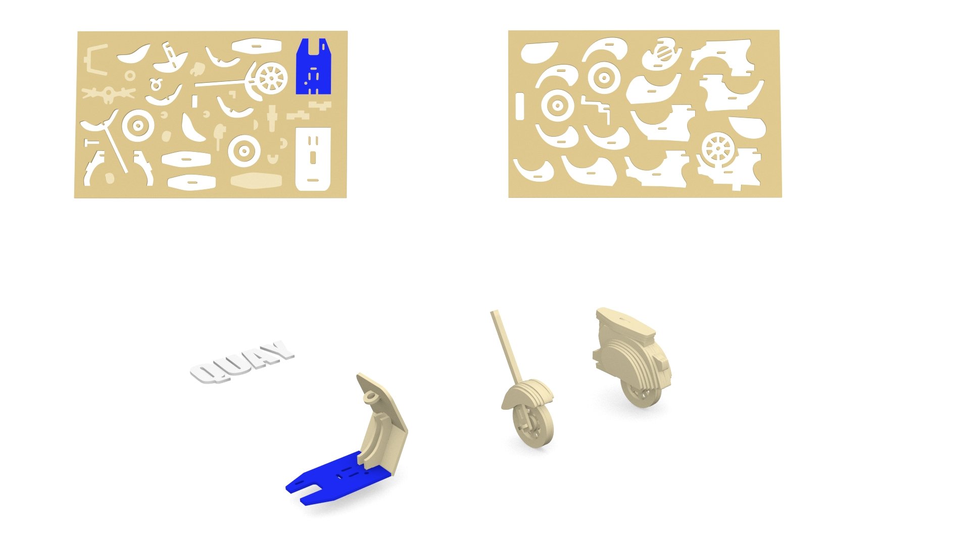 Quay Kit Di Costruzione In Legno Rinoceronte – Modellino FSC 12x25x8 Cm – Gioco Educativo Fai Da Te Da Assemblaggio, Pezzi Pretagliati