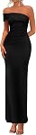 PRETTYGARDEN Women's 2026 Wedding Guest Cocktail Dresses One Off The Shoulder Ruched Bodycon Formal Maxi Party Summer Outfits