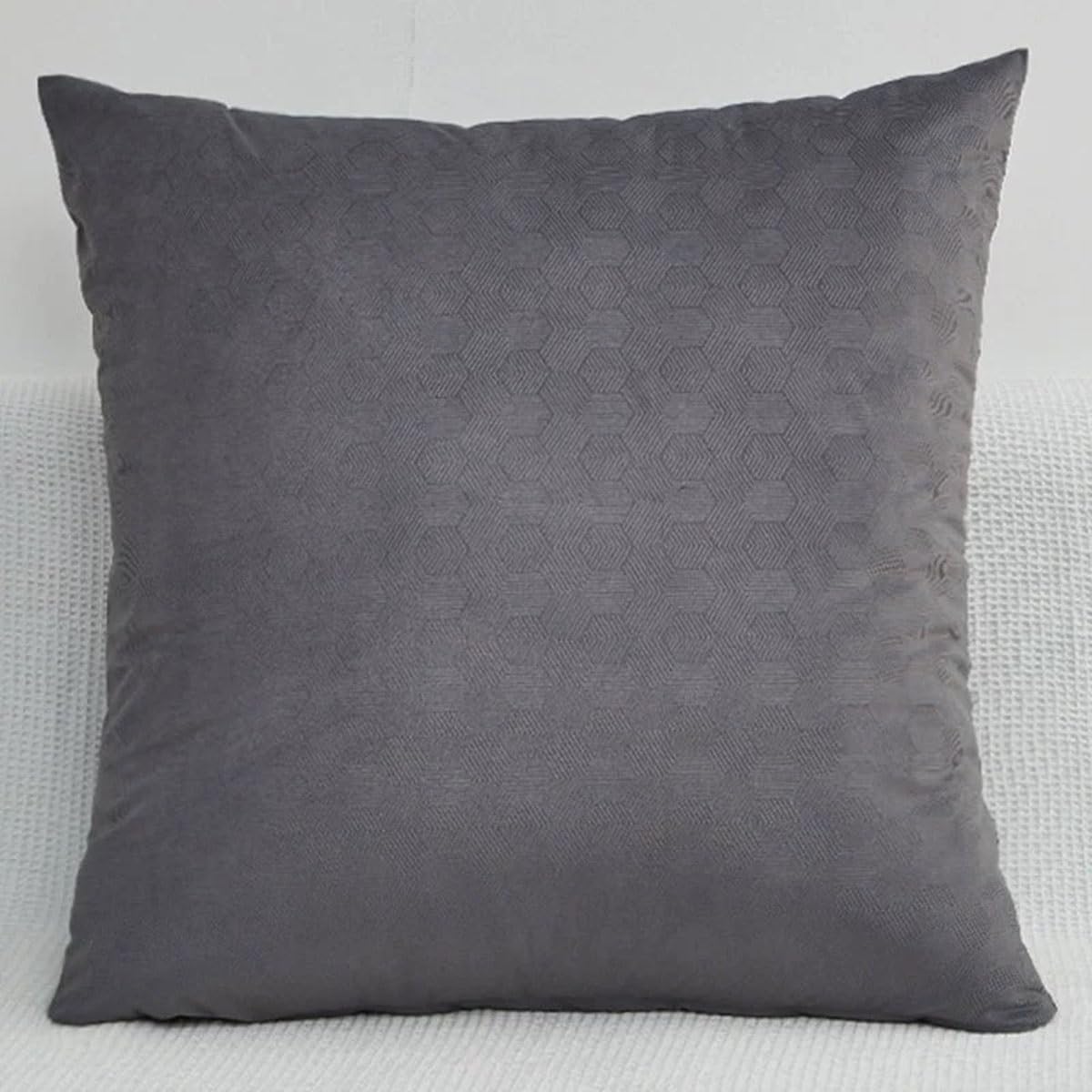 ZZDZW Extra Large Cushion Covers 80x80 70x70 60 x 60 CM Super King Size Decorative Throw Pillow Cases Velvet Square Pillowcases With Invisible Zipper For Couch Sofa Bedroom(Dark Grey,70x70 cm)
