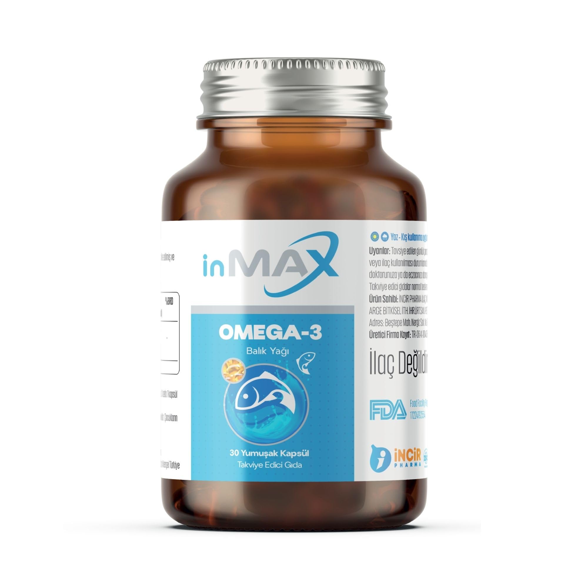 inmax Omega-3 Balık Yağı 30 Softjel Kapsül