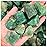 Zenkeeper 1Lb Green Strawberry Crystal Rocks Raw Stones for Tumbling, Green Strawberry Crystals Bulk Rough Gemstone for Jewelry Making, Healing, Meditation, Sculpture
