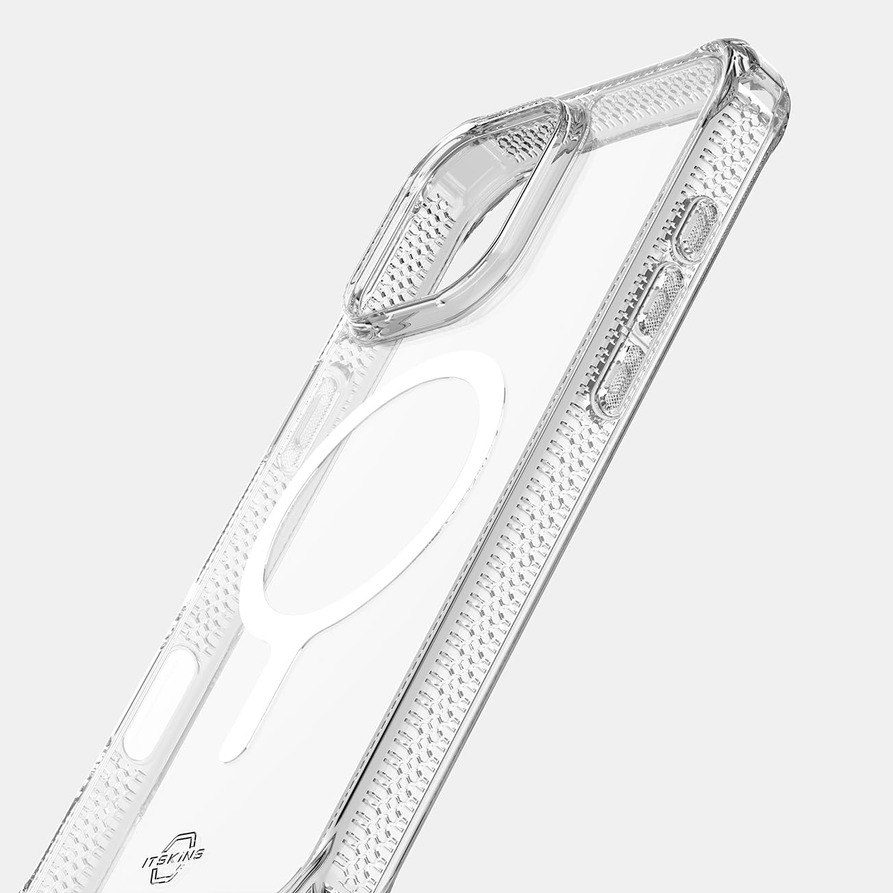 ITSKINS Hybrid R // Clear Touch Magnetic Protective Phone Case for iPhone 16 Pro, Compatible with MagSafe, Slim Hybrid Case, Anti-Yellowing, Military Shockproof Cover - Transparent