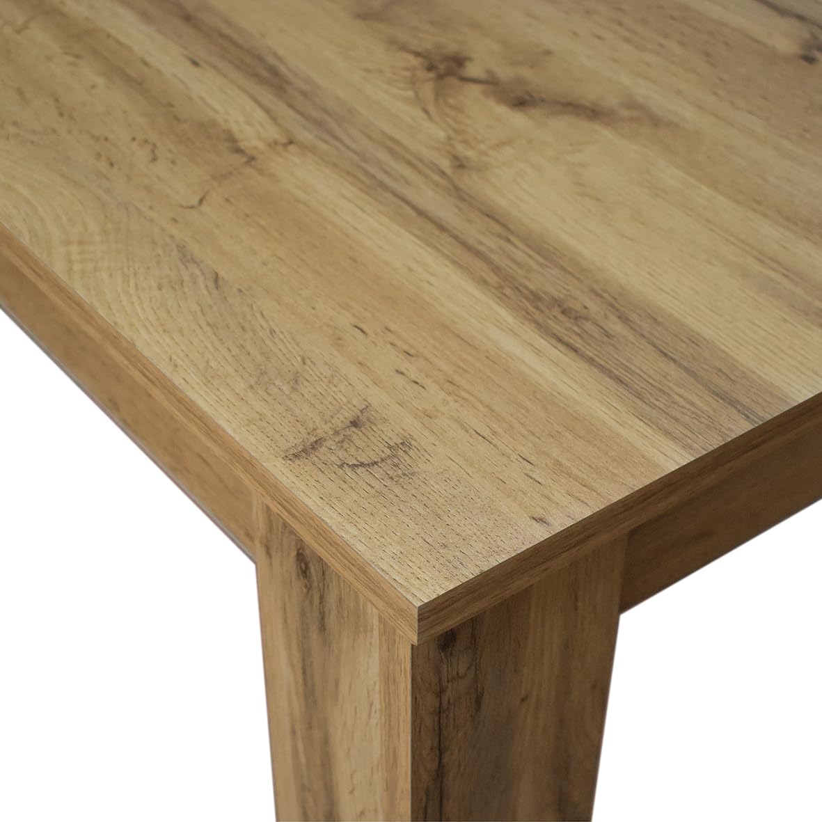 PAZZO DESIGN Tavolo Allungabile Mariano, Piano In Nobilitato Melaminico, Rovere Rustico, Tavolo Da Cucina, 120x80x75 cm, Made In Italy - id_2198