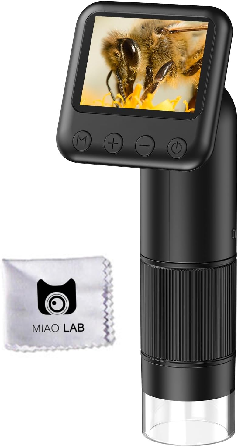 LCD Digital Microscope, 800X Handheld Digital Microscope for Adults, HD
