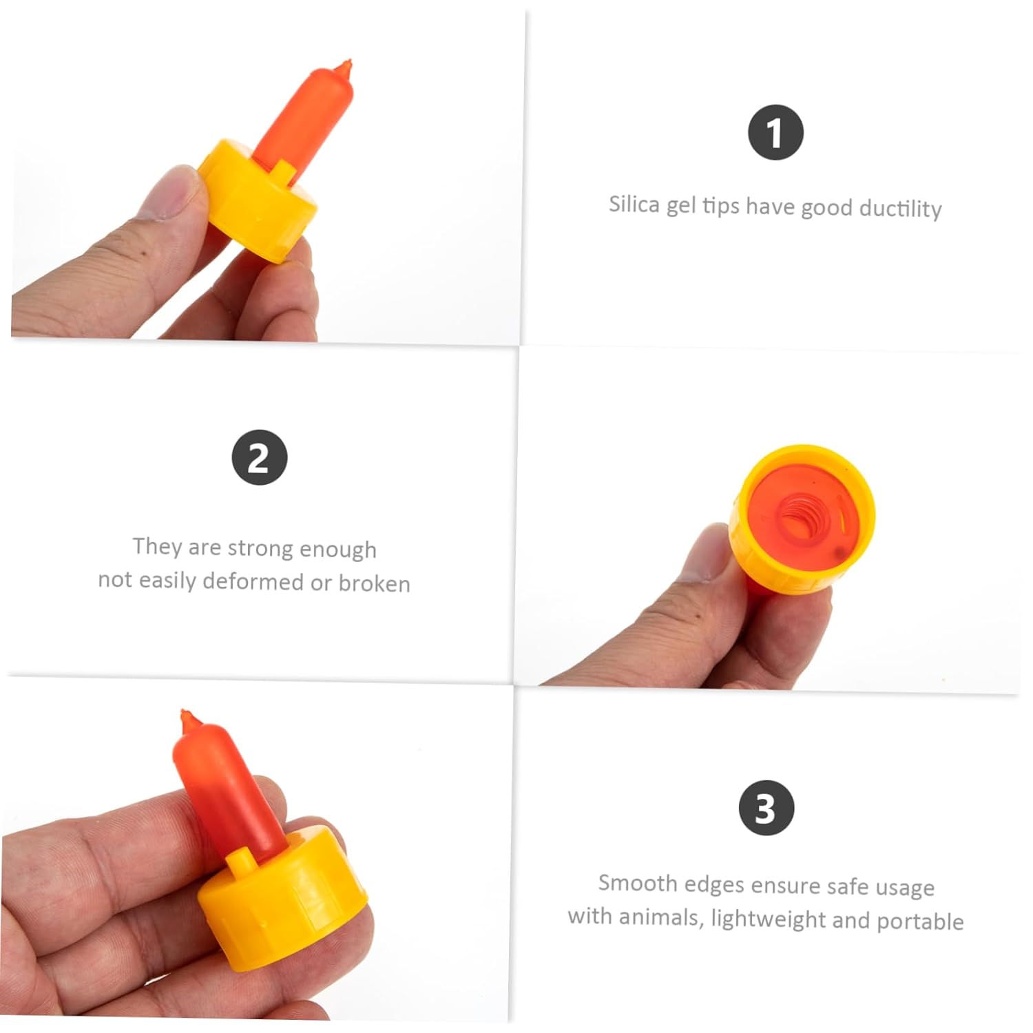 5sets Animal Nursing Bottle Nipples for Lambs Sheep Pigs More Durable Feeding Supplies with Thickened Texture for Easy Use and Excellent Strength 10pcs*5