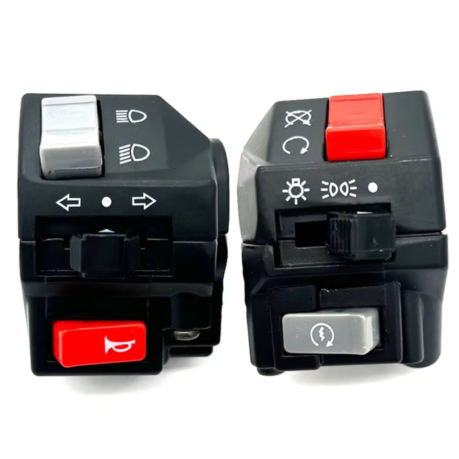 Interruptor señal moto Interruptor De Control De Manillar Motocicleta De 22mm Compatible Con SRZ150 Interruptores Universales Manillar Claxon Intermitentes Arranque Eléctrico