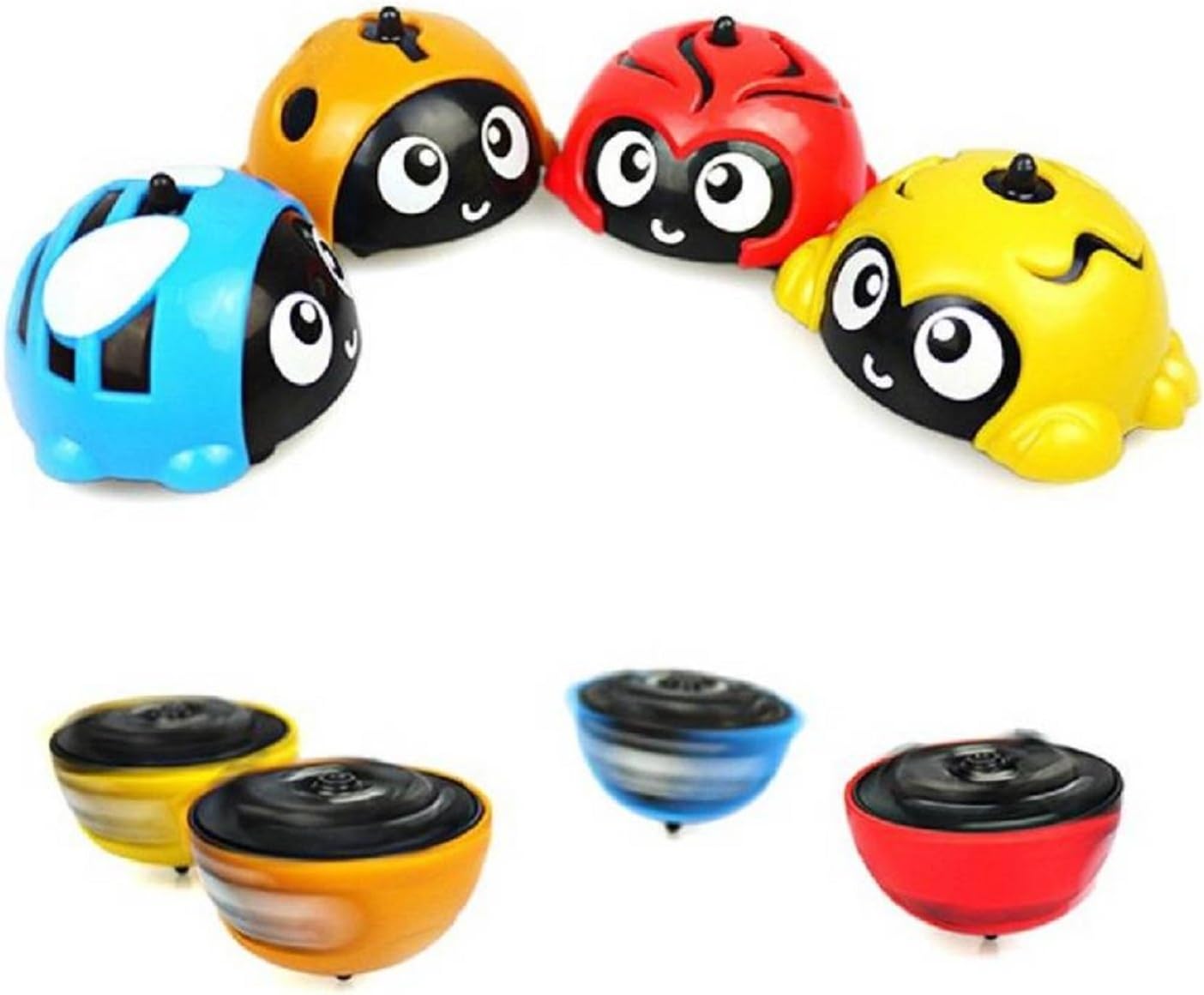 Emob Best Birthday Return Gift Battle Car with Different Rotating Mode and Accessories Spinning Toy Dash Car - Set of 4