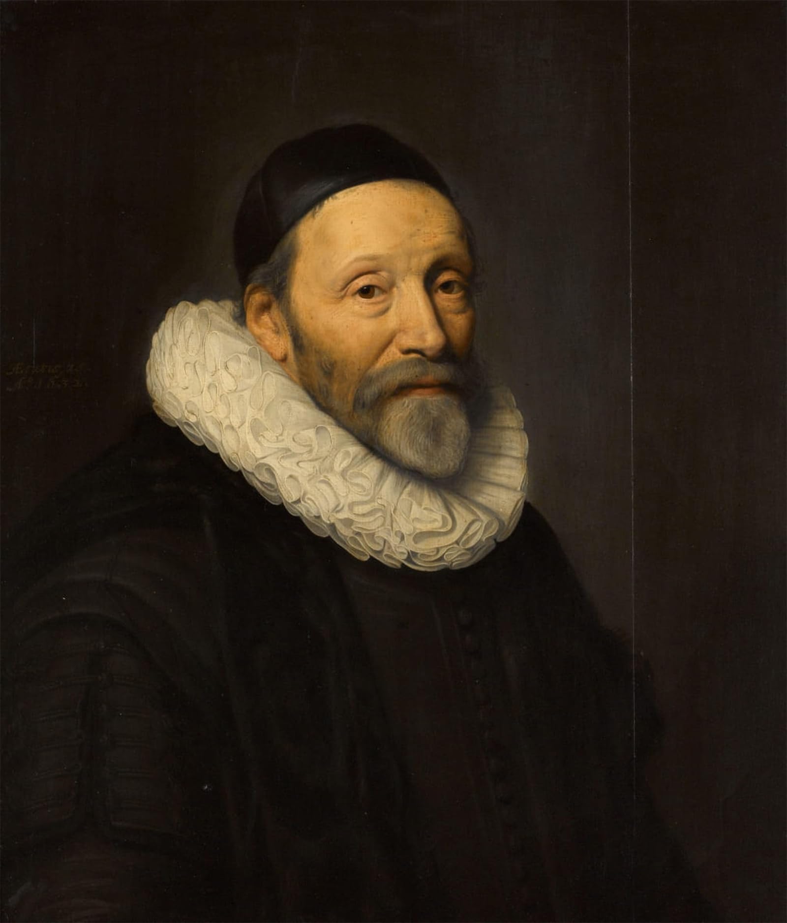 ARTXLXXBN Famous Painting Canvas Artwork Graffiti Print Portrait of Johannes Wtenbogaert by Michiel Jansz Van Mierevelt Portrait Canvas Image for Home Decor 60x90cm