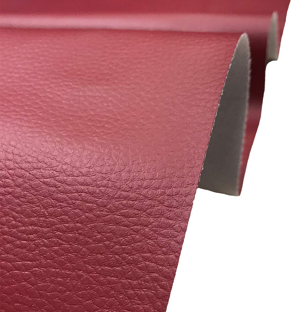 A-Express Grained sztuczna skóra tkanina wytrzymała skóra winylowa skóra tapicerka teksturowany materiał (kasztanowy, 5 metrów (500 cm x 140 cm)