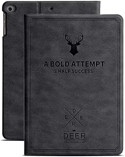 Robustrion Smart Premium Stand Case Cover for iPad 9.7 inch 2018/2017/Air 2/Air 5th 6th Generation Model A1822 A1823 A1893 A1954 - Deer Black-picture-10