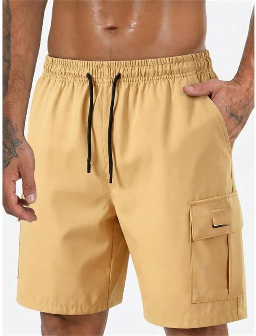 Men Summer Loose Fit Quick Dry Breathable Ice Silk Fitness Jogging Running Sports Shorts