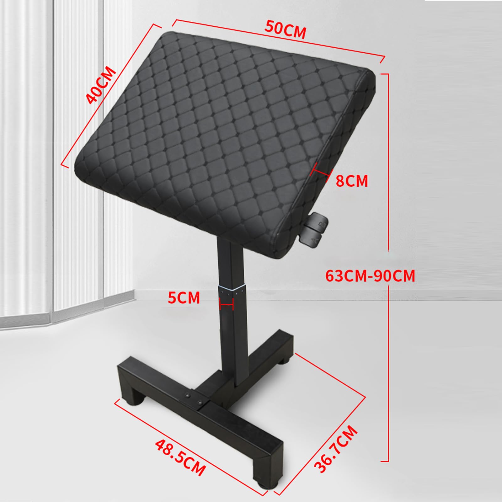 Tattoo Armrest Stand Pneumatique Lifting Soft Sponge Pad Armrest, Hydraulique Ajuster la hauteur Armrest Workbench Équipement de tatouage professionnel.