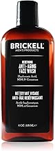 Brickell Men's Redefining Anti-Aging Face Wash For Men, Natural and Organic, Foaming Gel Face Wash Firms & Plumps Skin to Reduce Signs of Aging (Scented, 4 oz)