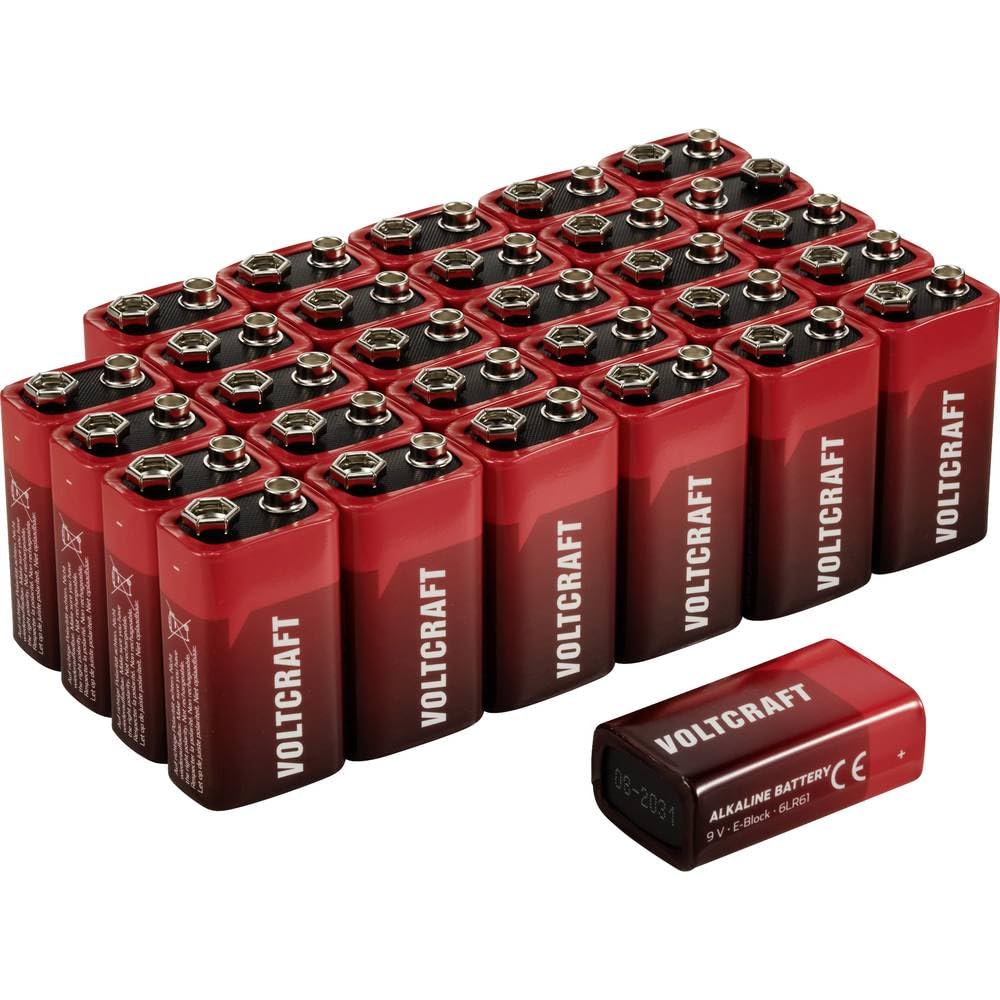 VOLTCRAFT VC-16107990 Pile 6LR61 (9V) alcaline(s) 550 mAh 9 V 30 pc(s)