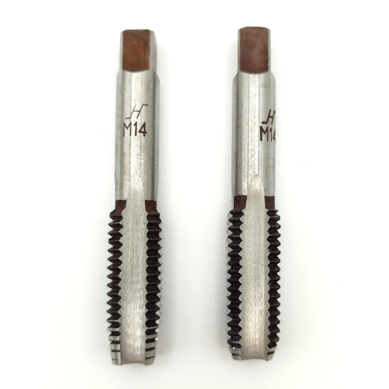 AtticZone M14x2.0 Metric Hand Thread Tap and Die, 1 Tapper Tap, 1 Plug Tap, 2.0mm Pitch, Right Hand (M14x2.0, Tap)