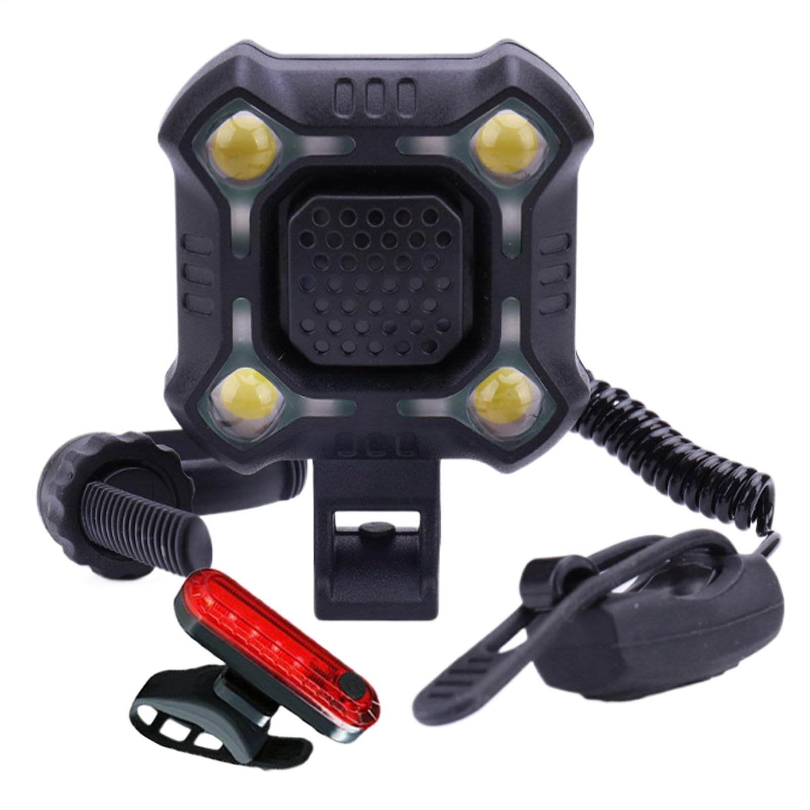 Corne de vélo pour adulte, corne de vélo | Lumière de cloche de vélo rechargeable | Born de cyclisme 2-en-1 rechargeable de 140 dB avec lumière brillante pour Road Mountain Electric Bike
