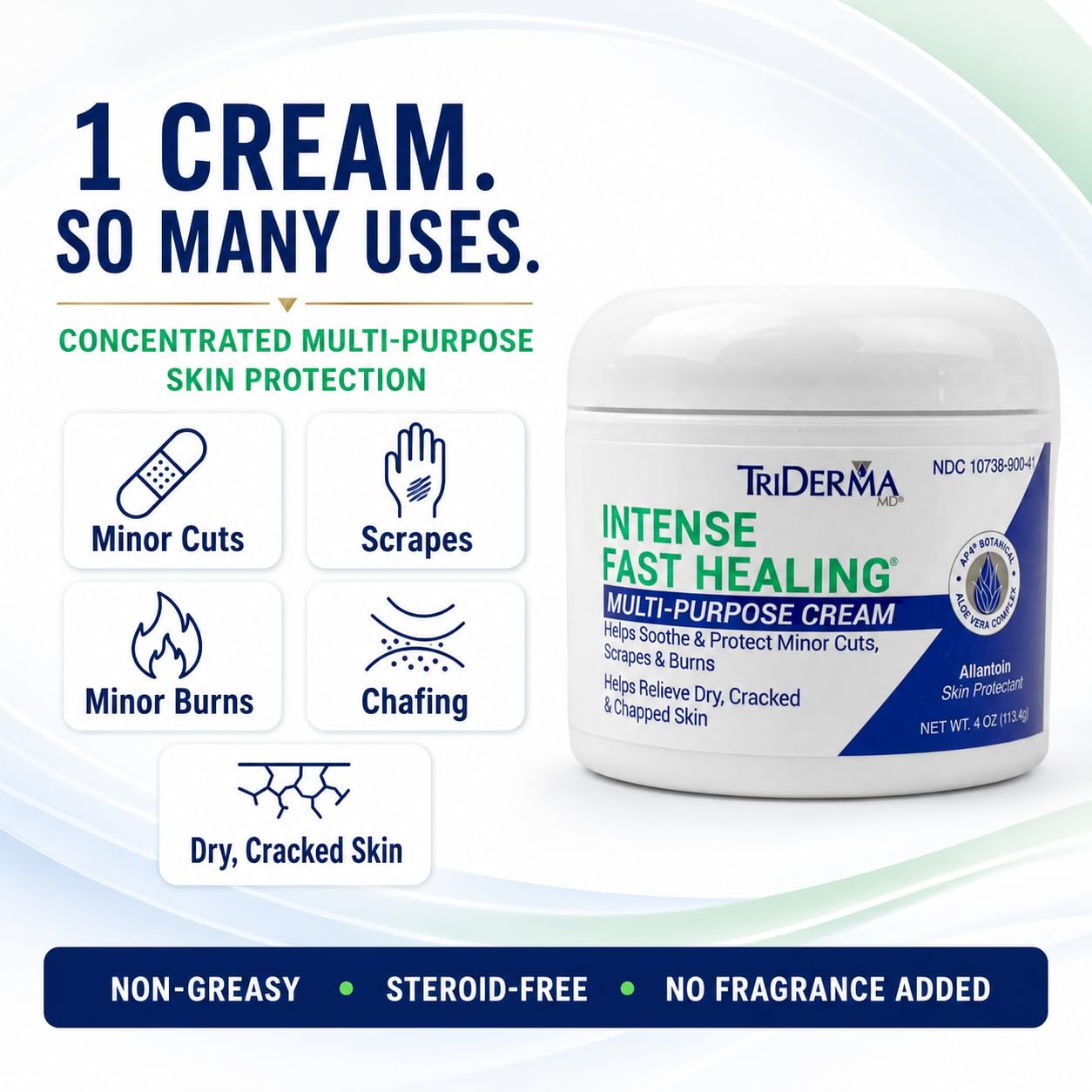 TriDerma Intense Fast Healing Cream, 4 Ounce