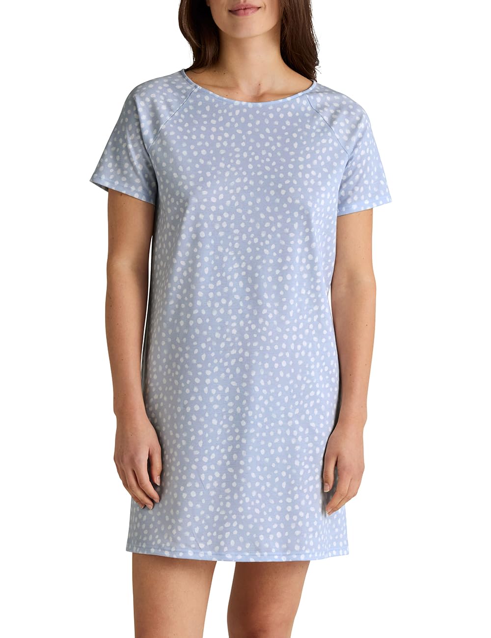 CALIDA Favourites Babydoll Damen, Babydoll, feiner Nadelzug, strapazierfähig, mit Spitze | aus Baumwolle, pflegeleicht, dekorativer Schlitz am Saum, Länge 100cm