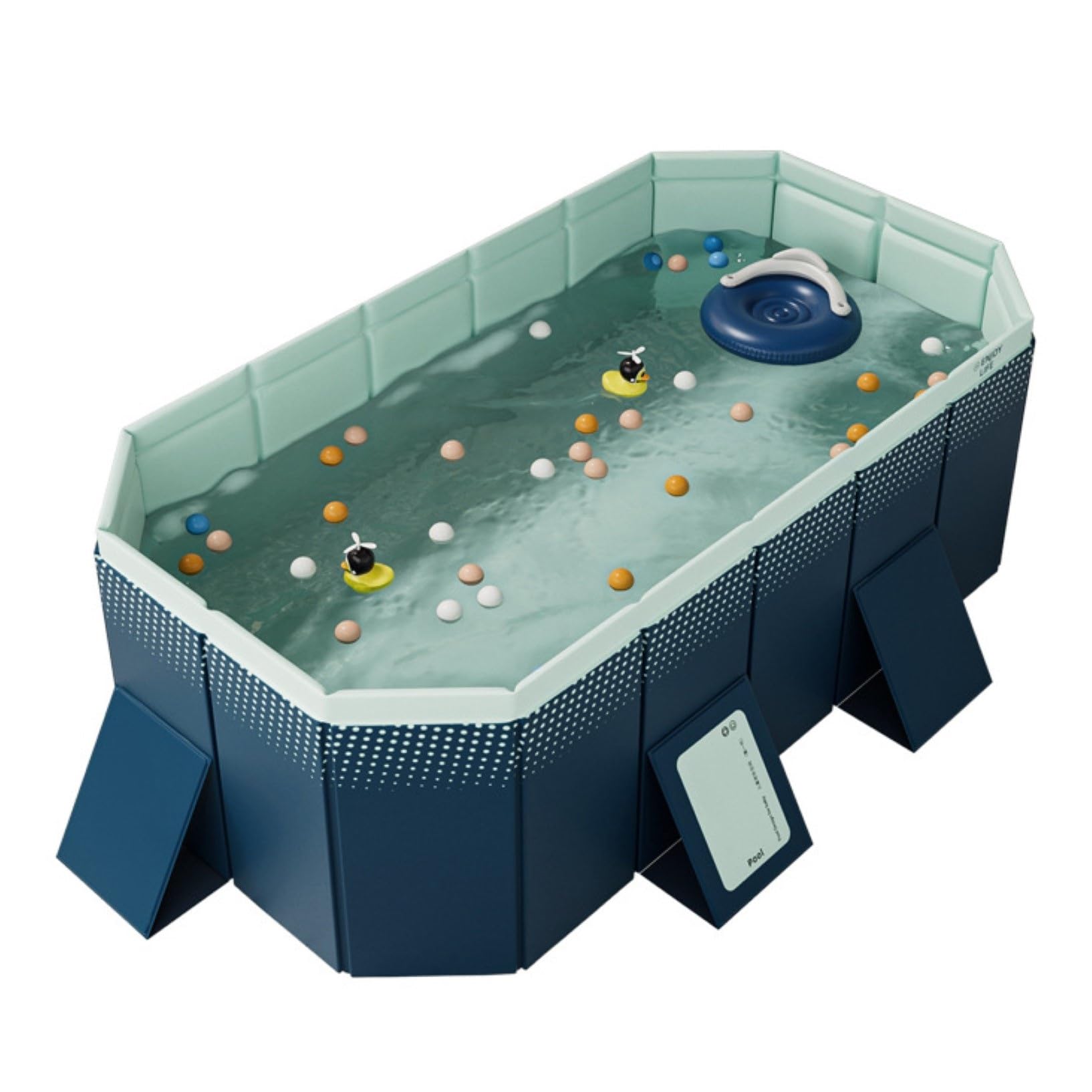 Piscina Gonfiabile Bambini - Pieghevole Per Esterno, Base Antiscivolo, Giardino
