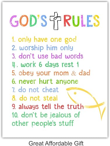 Miniatura 6 de LARGE 11x14 - Ten Commandments Wall Decor - Psalm 91 - Lords Prayer Wall Art - Religious Wall Decor - Christian Wall Art - Beatitudes Wall Art -