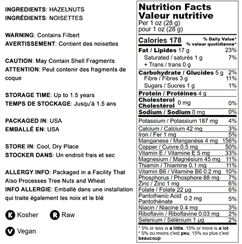 Miniatura 4 de Avellanas blanqueadas, 8 onzas  Filberts enteros crudos, sin piel, sin sal, nueces sin tostar, aperitivo vegano, kosher, a granel. Buena fuente de