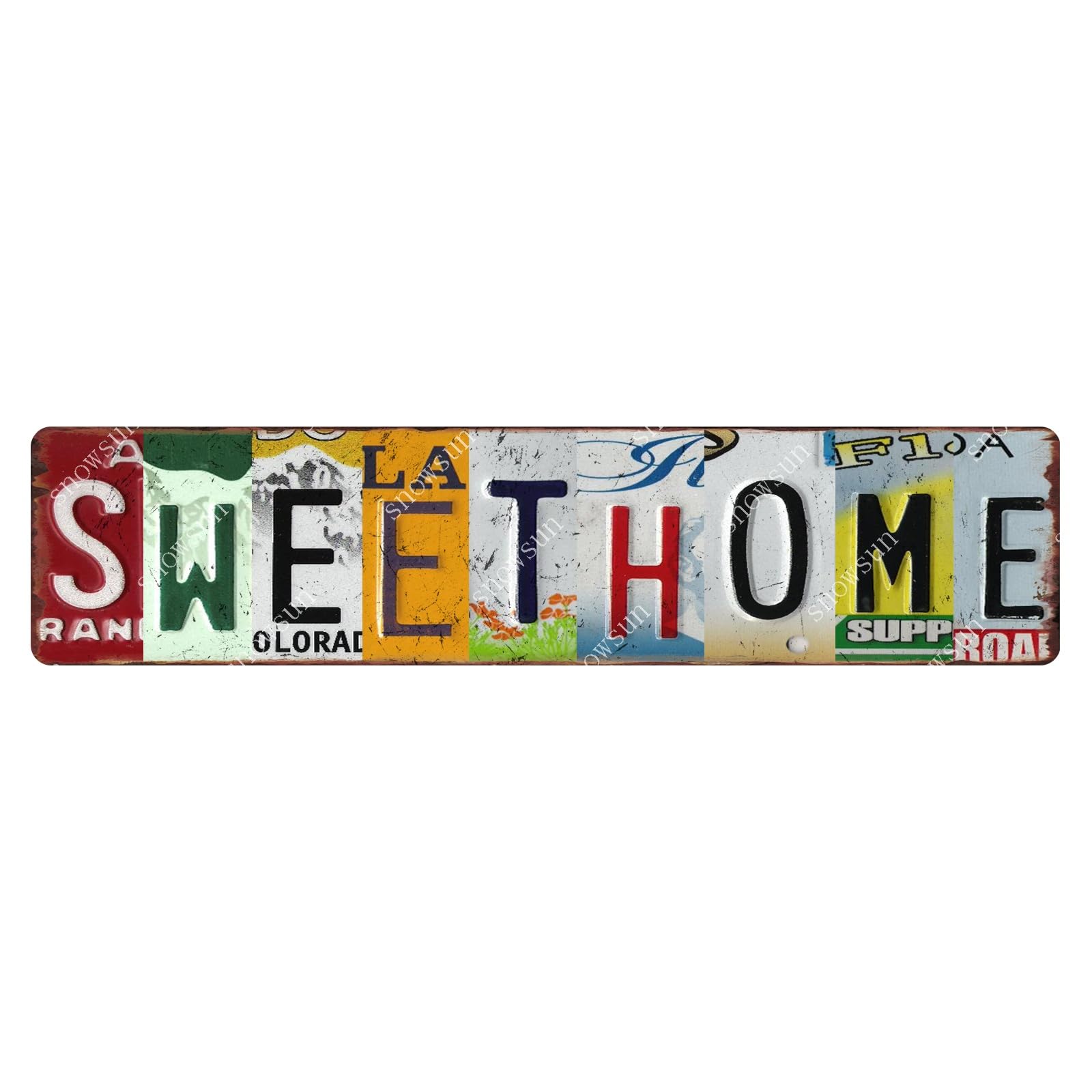 Sweet Home Vintage Metal Tin Signs Street Sign Decor for Home Bar Cafe Shop 4x16 Inch