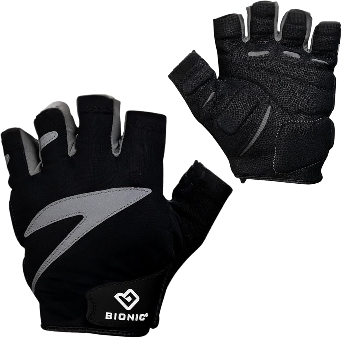 Bionic Men's Cycling Gloves Fingerless Black
