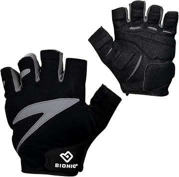 Mens Cycling Gloves Fingerless Black