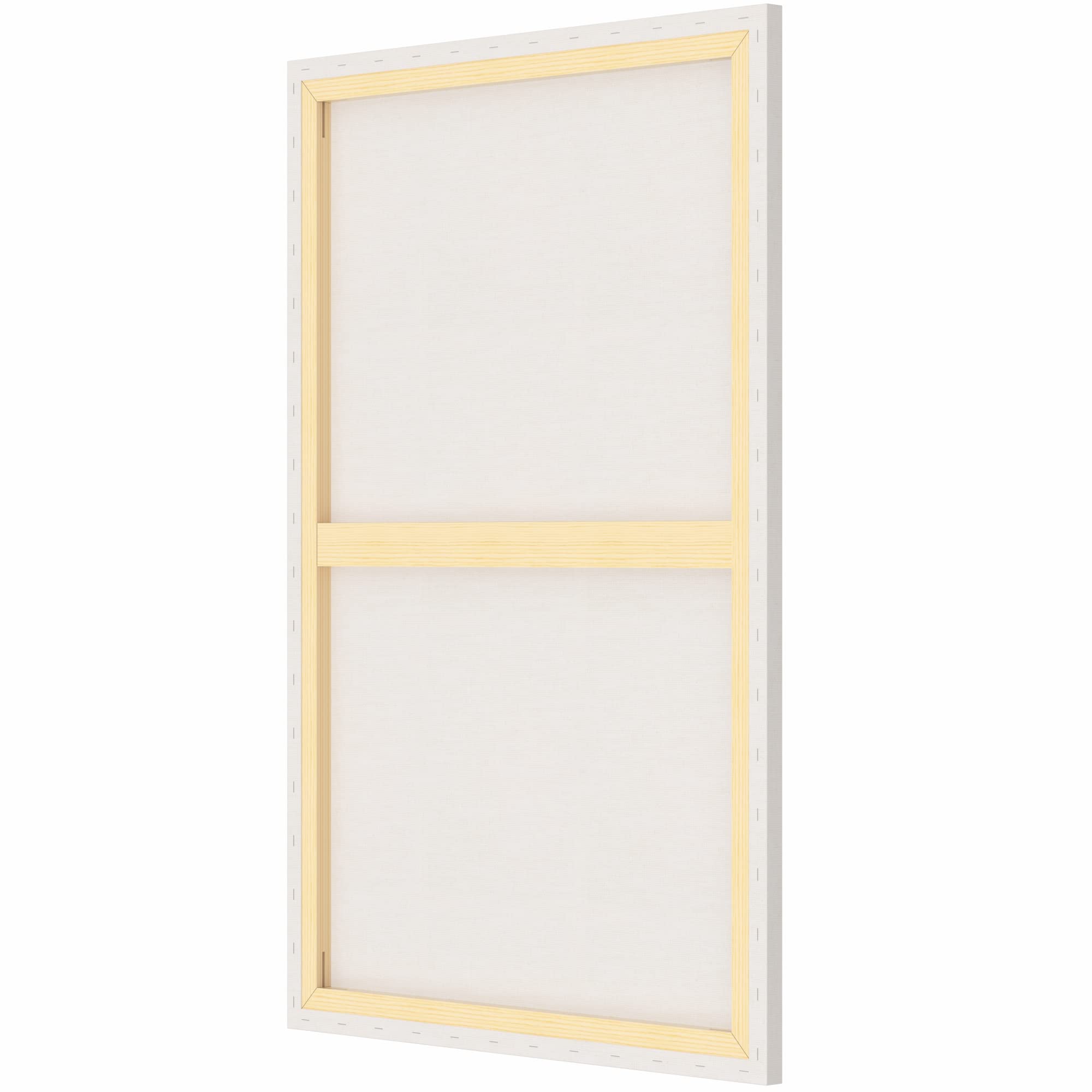 Scholar Art® Artist Standard Series 10 Oz (440 GSM) 100% Cotton Pre-Stretched Canvas with Wooden Frame 18x40 mm | Primed Canvas Stretched for Oil & Acrylic Painting | 24"x36" (60x90 cm), Pack of 2 1