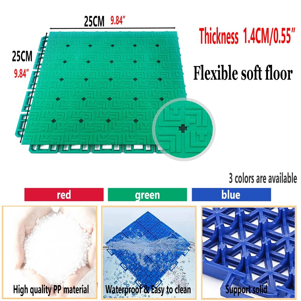 CXKJP Loseta Baldosas De Suelo Entrelazadas Modulares De La Cancha De Baloncesto, Soft PP Antideslizante Wear-Resistant Outdoor Sports Floor Mat Baldosas De Empalme