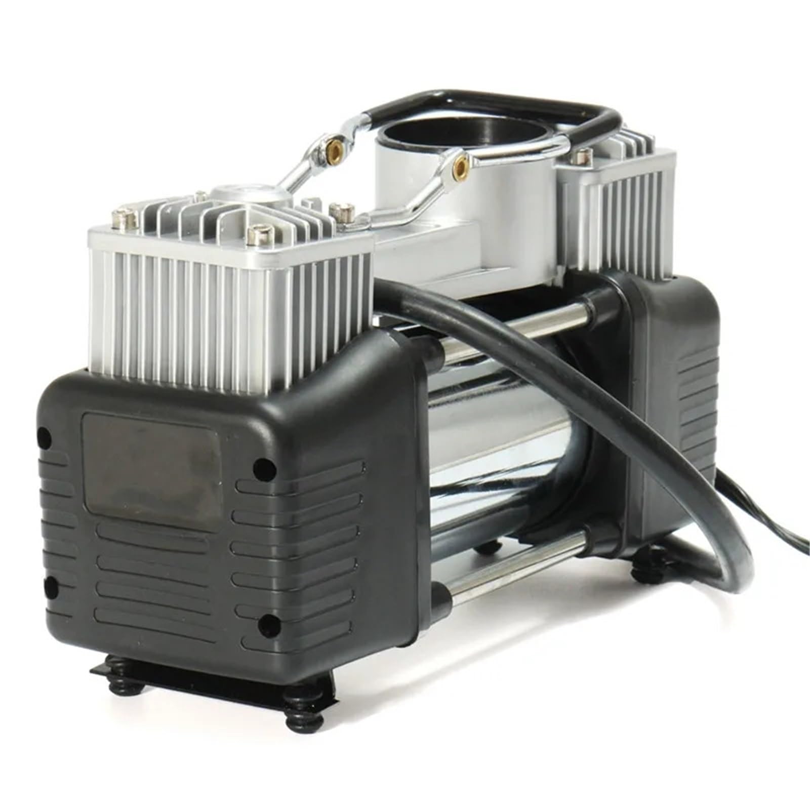 Compressore d'aria 12 V 150 PSI 60 L Pompa di gonfiaggio pneumatici auto Kit portatile 4 ruote motrici a pressione doppio cilindro Set di attrezzi 1 pezzo