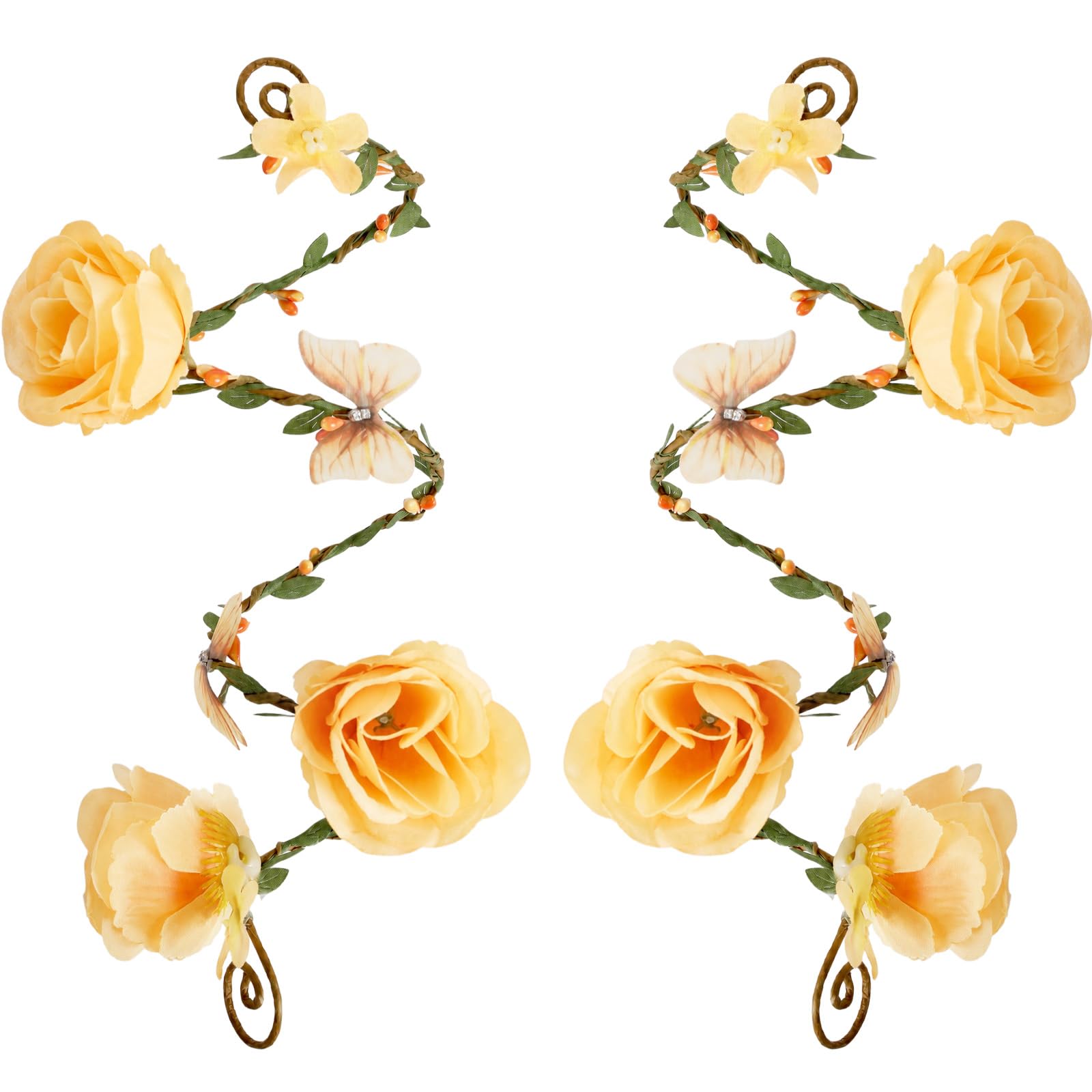 ETOFETE Butterfly Flower Ivy Arm Wrap Women Orange Forest Fairy Accessories