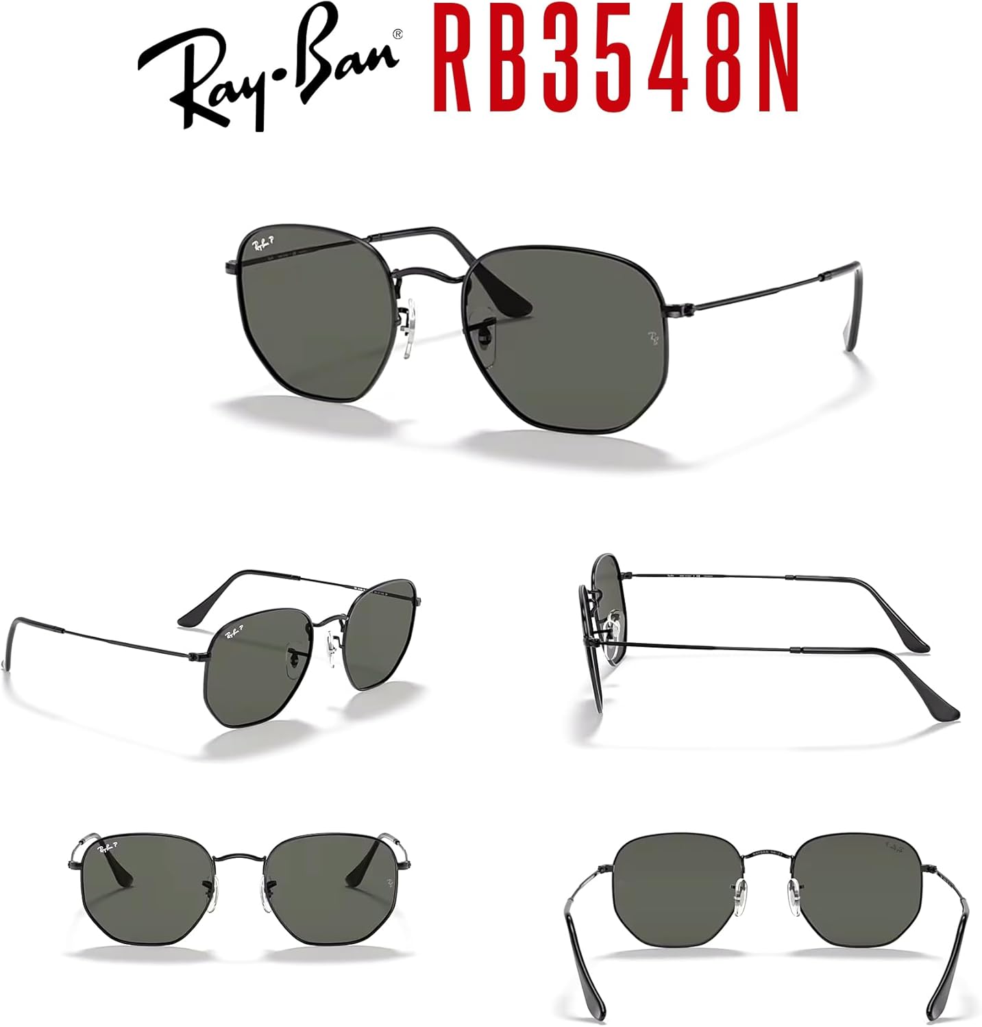 Ray-Ban RB3548N Hexagonal Sunglasses For Men For Women +BUNDLE with ACCESSORY EYEWEAR KIT - Image 7