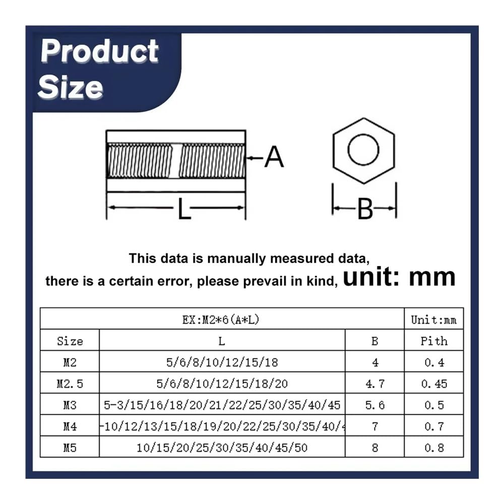 10-100Pcs M2 M2.5 M3 M4 Hand Tighten Double Pass Tighting Standoff Black or White Hand Tighten Plastic Spacing Screws PCB Motherboard Pillar Column 10-50Pcs Hardware Nut(White,M3x26(50Pcs))