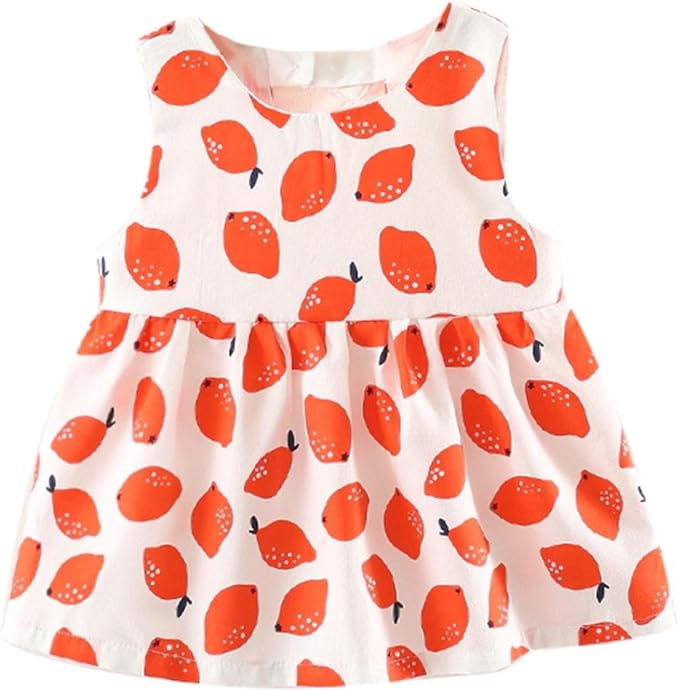 Amazon Co Jp Yochyan キッズ服 子供服 女の子 ワンピース 絵柄 ノースリーブ 普段着 子供 ワンピース リボン ドレス シフォン チャイルド 袖なし パーティー ガールズ ゆったり 夏 子どもドレス 女 可愛い 二歳 七歳 70cm 赤 服 ファッション小物