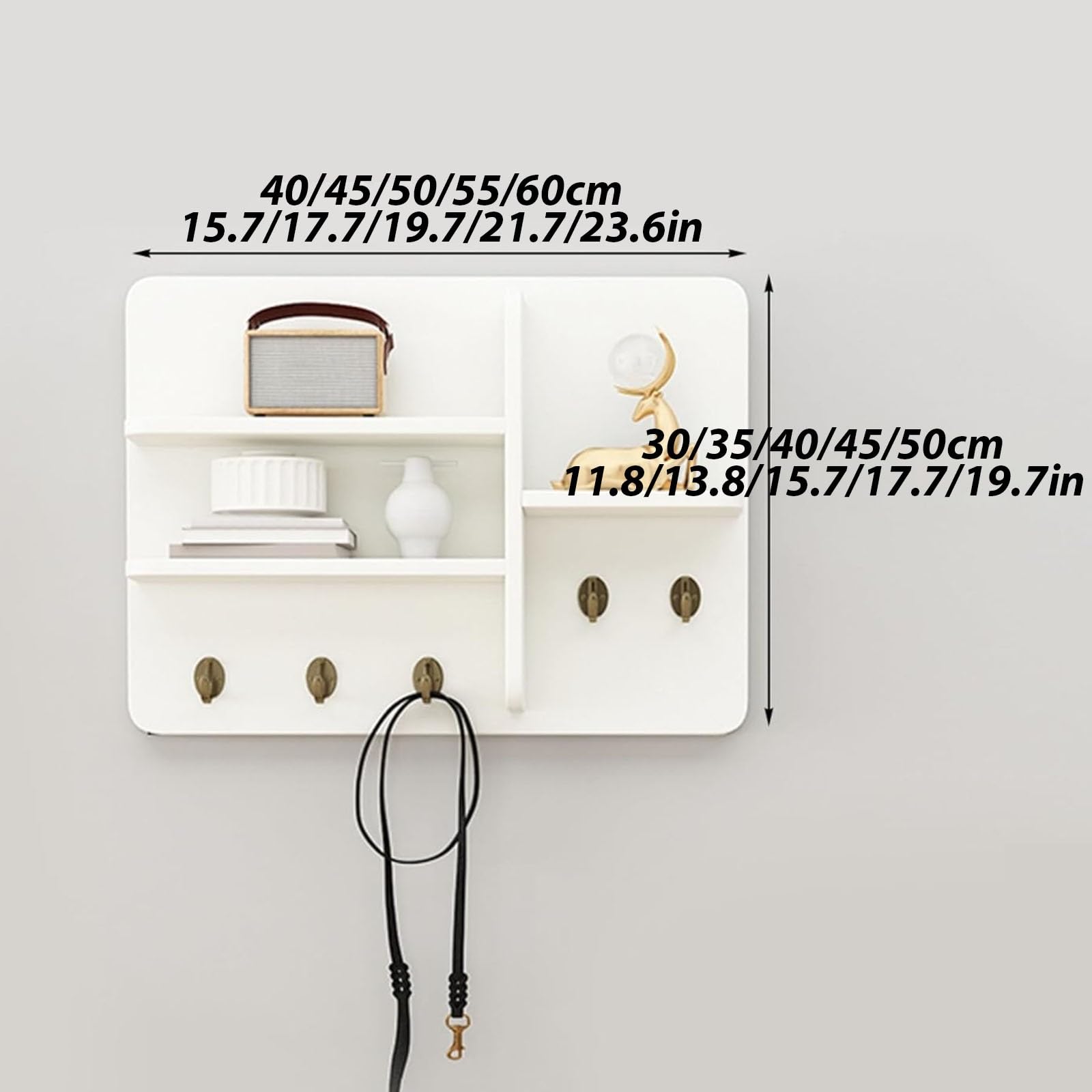Dekorative Sicherungskastenabdeckung;Dekorative Wandabdeckung für Verteilerkasten;Elegante Zählerkastenabdeckung mit Ablagen und Haken;Geeignet für Wohnzimmer Büros(O,45x35cm/17.7x13.8in)
