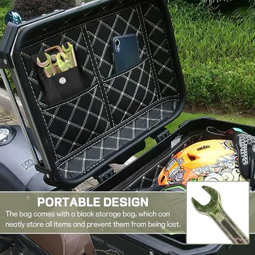 8PCS Motorcycle Repair Tool Kit, Includes Pliers, Double Head Spark Plug Socket, Screwdriver, Wrench, Spanner, Portable Motorcycle Maintenance Tools with Storage Bag, Universal Fit - Image 5