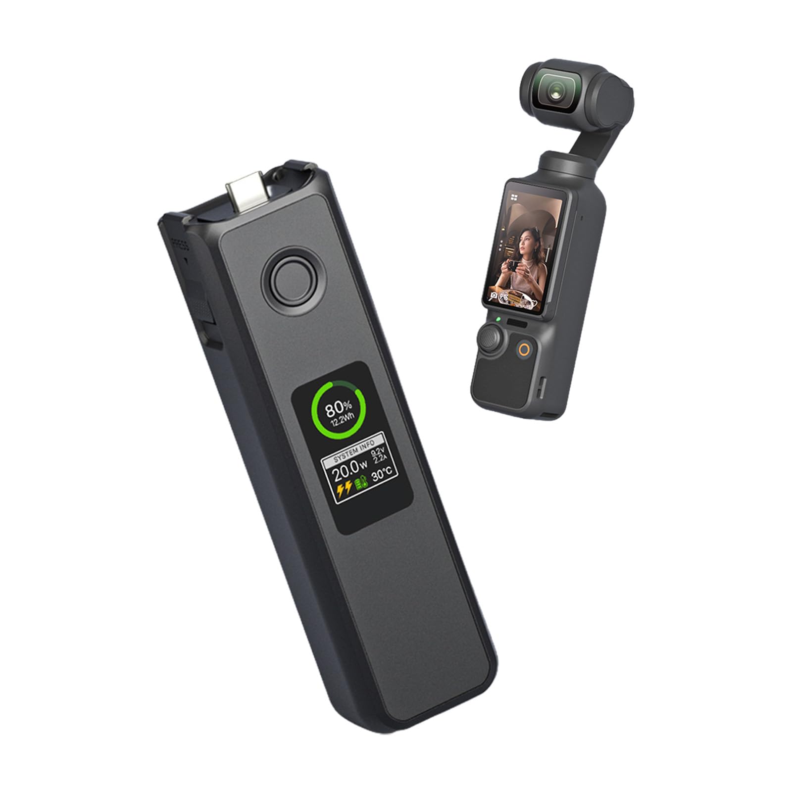 Poignée d'alimentation pour appareil photo Pocket 3 avec batterie étendue