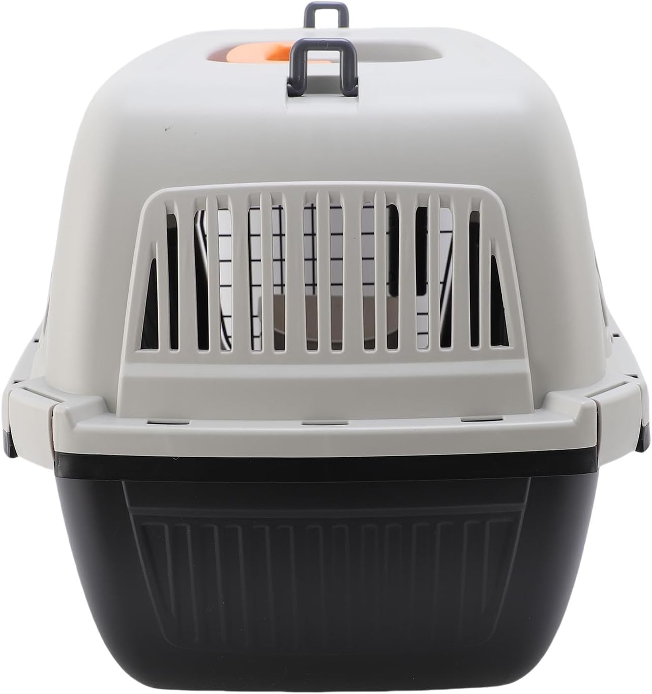 Focket Pet Carrier, Lightweight Hard Sided Ventilated Cat Carrier Dog Crate with Handle Water Container for Travel Outdoor Indoor Use (Black)