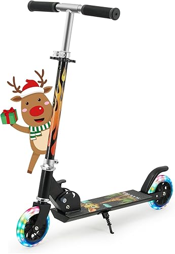 Miniatura 8 de Juguetes de scooter para niños de 6 a 12 años, 3 a 5 años, regalos de cumpleaños de Navidad para niñas y niños, patinete plegable fácil con manubrio
